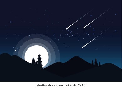 Landscape vector illustration design background