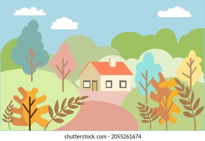 landscape Vector illustration in flat style