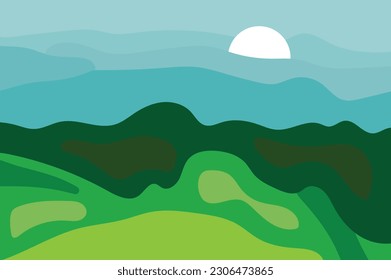 Landscape Vector image or clipart
