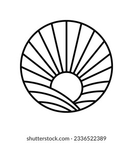 Landscape Vector Logo Design Template