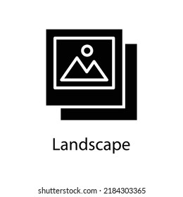 Landscape vector Solid Icon Design illustration on White background. EPS 10 File 