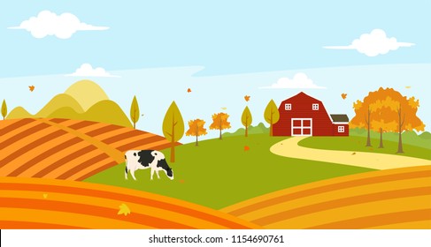 Landscape view of farmer garden in the morning with nature atmosphere