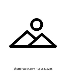 Landscape or View Line Logo Vector
