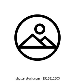 Landscape or View Line Logo Vector