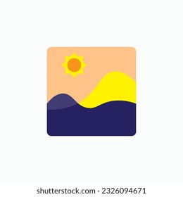 landscape view logo design illustration.