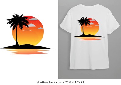 A landscape view of nature with palm tree