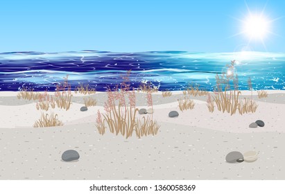 landscape of water wave at the beach 