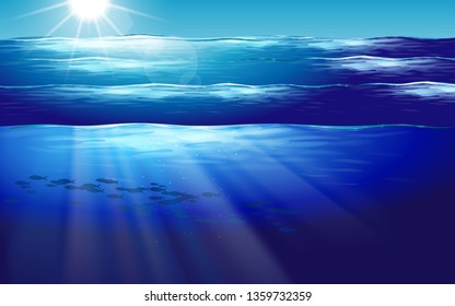 landscape of water wave in the ocean