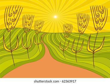 landscape and wheat