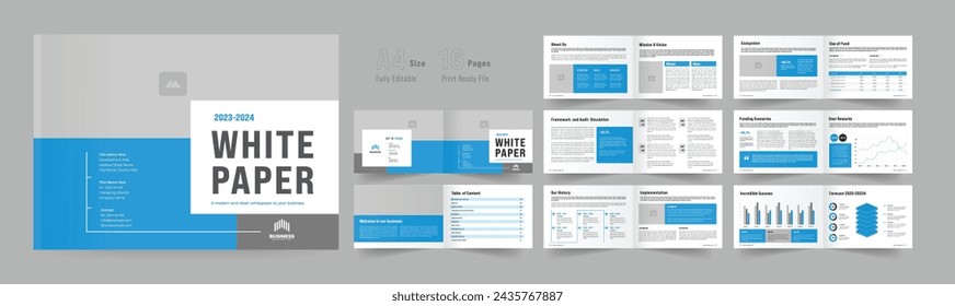 Landschaft White Paper Vorlage und White Paper Design