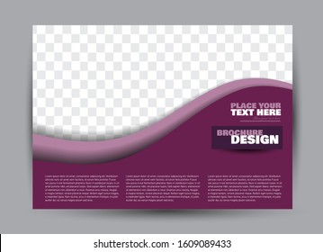 Landscape wide flyer template. Billboard banner abstract background design. Business, education, presentation, advertisement concept.