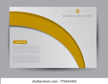 Landscape wide flyer template. Billboard banner abstract background design. Business, education, presentation, advertisement concept. Vector illustration.