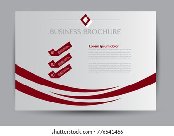 Landscape wide flyer template. Billboard banner abstract background design. Business, education, presentation, advertisement concept. Vector illustration.