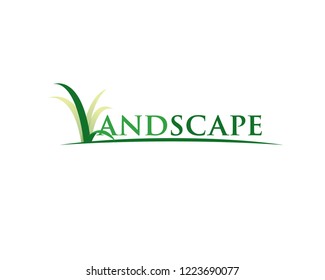 Marca de palabras del paisaje de la hierba