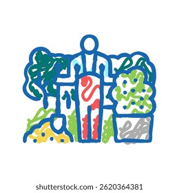 landscaper business doodle icon sketch vector. landscaper business sign. isolated symbol illustration