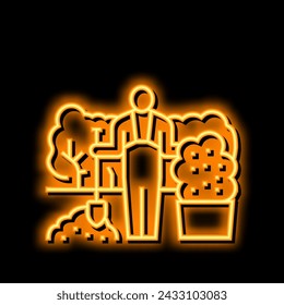 landscaper business neon light sign vector. landscaper business illustration