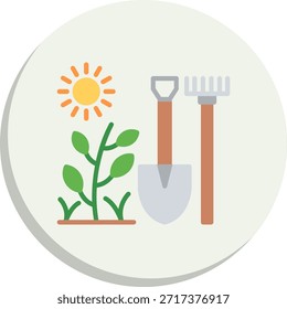 Ícone de Estilo de Círculo Plano de Paisagem