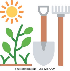 Landscaper Flat Illustration Vector Design