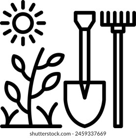 Landscaper Vector Line Icon Design