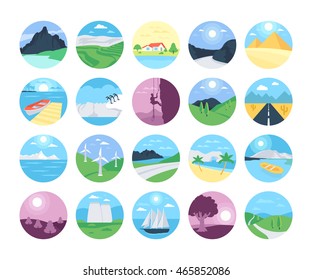 Landscapes Vector Icons 2