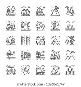 Landscapes Vector Icons Pack