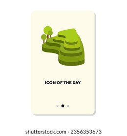 Landscaping flat icon. Green, park, garden implement isolated vector sign. Nature and gardening concept. Vector illustration symbol elements for web design and apps