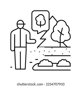 landscaping garden line icon vector. landscaping garden sign. isolated contour symbol black illustration