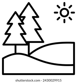 Landscaping icon line vector illustration