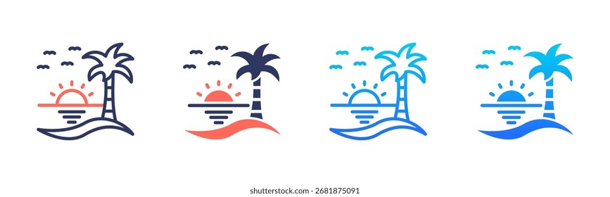 Paquete de iconos de paisajismo en varios estilos
