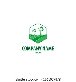 landscaping logo. Can be used for landscape maintenance service companies.
