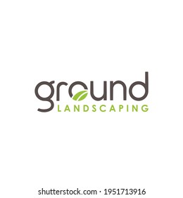 landscaping logo with ground concept
