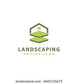 Landscaping logo, paving block logo