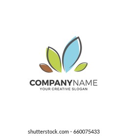 Landscaping logo vector illustration