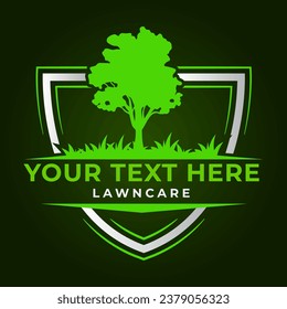 Landscaping maintenance logo design template. Lawn mower logo vector clipart.