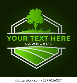 Landscaping maintenance logo design template. Lawn mower logo vector clipart.