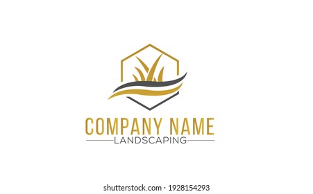 landscaping modern logo template. its fully editable vector template. file format is esp 10 . its editable and easy to change name