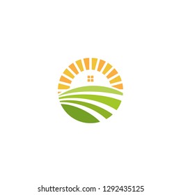 Landscaping symbol design vector on the white background. Landscape nature concept design. Vector illustration EPS.8 EPS.10