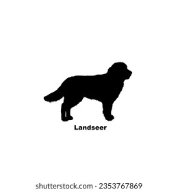 Landseer dog silhouette dog breeds Animal Pet