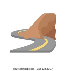 Deslizamento de terra bloqueia o design de estrada plana