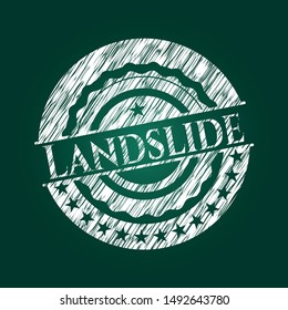 Landslide chalk emblem. Vector Illustration. Detailed.