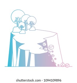 landslide disaster scene icon