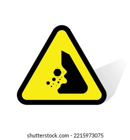 landslide hazard triangle sign, can be used for icons