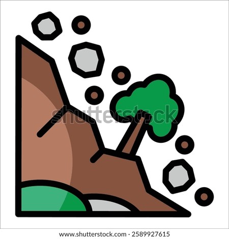 Landslide Icon Element For Design