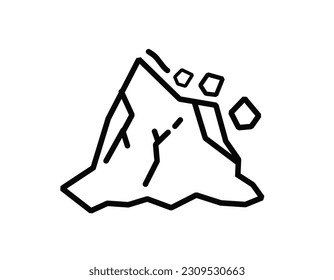 landslide icon on white background