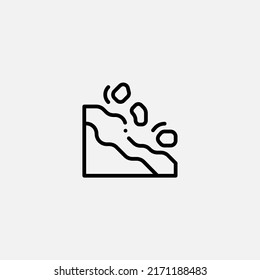 Landslide icon sign vector,Symbol, logo illustration for web and mobile