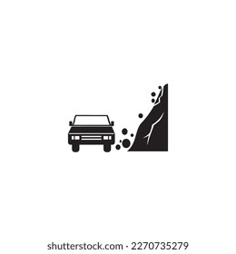 landslide icon symbol sign vector
