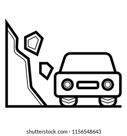 Landslide icon vector