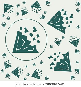 Landslide trendy vector illustration in flat style beauteous background.eps