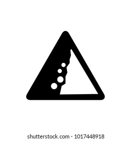 landslide vector road sign icon