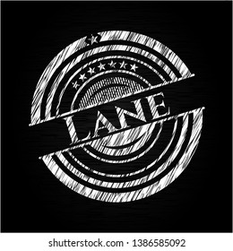Lane chalk emblem. Vector Illustration. Detailed.